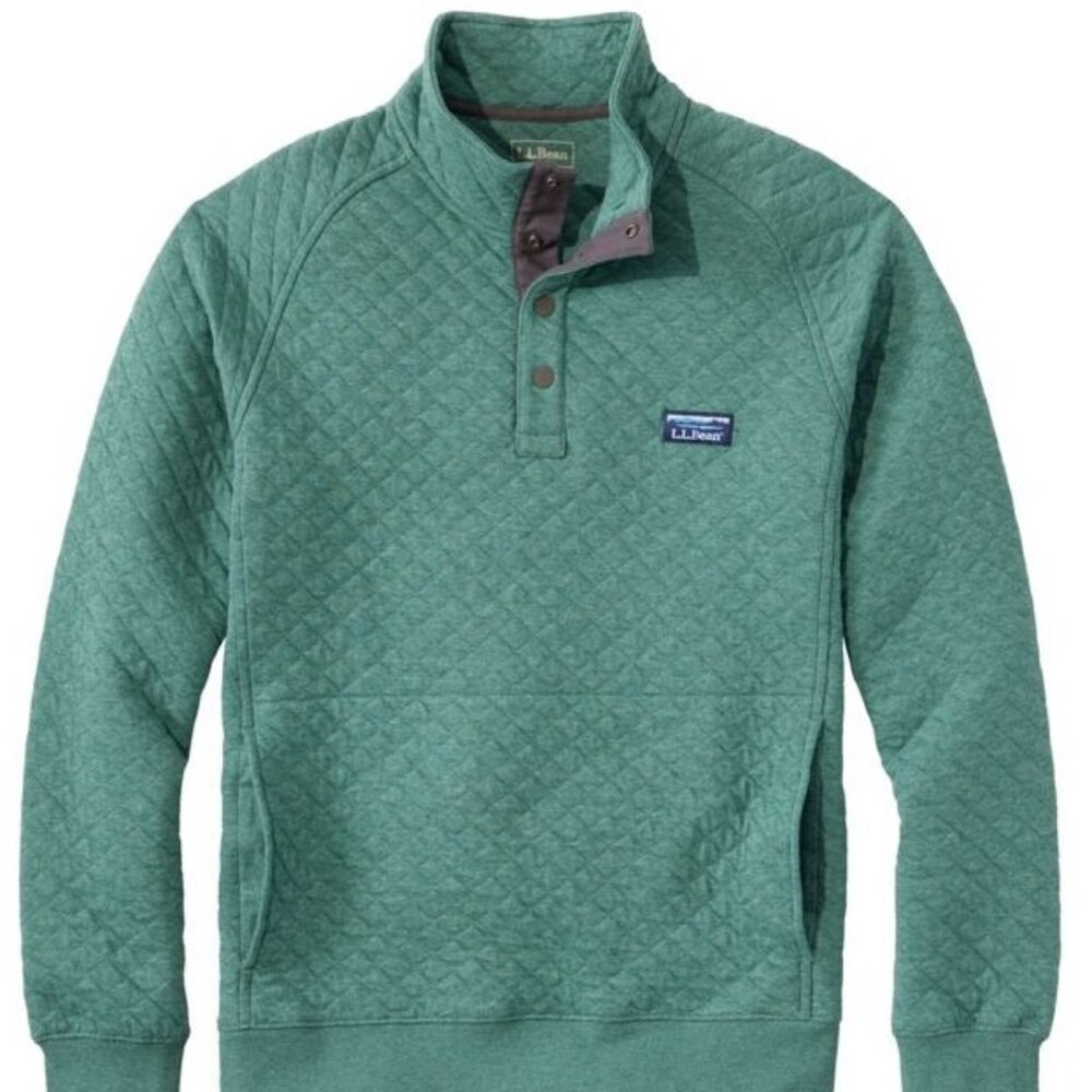 LL Bean Quilted Quarter Button Sweater
